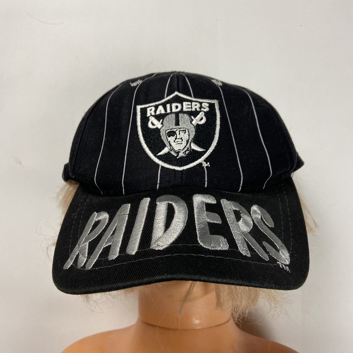 Vintage 1995 VERY RARE ALL IVER EMBROIDERED PRINTS RAIDERS CAP 4REAL