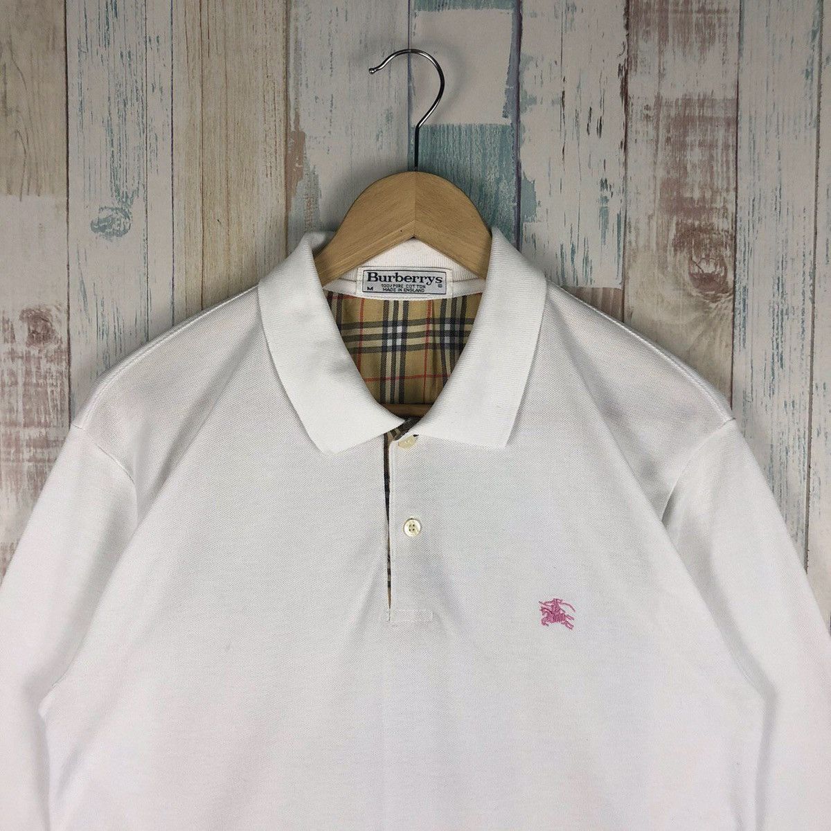 Burberry × Burberry Prorsum × Vintage Vintage Burberrys Nova Check Polos Made In England Size US M / EU 48-50 / 2 - 3 Thumbnail