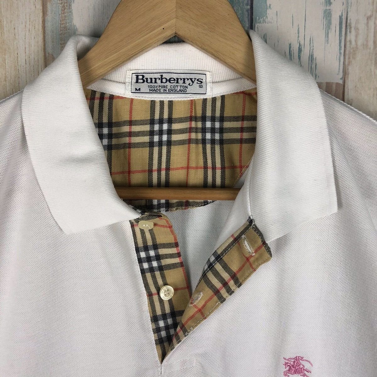 Burberry × Burberry Prorsum × Vintage Vintage Burberrys Nova Check Polos Made In England Size US M / EU 48-50 / 2 - 4 Thumbnail