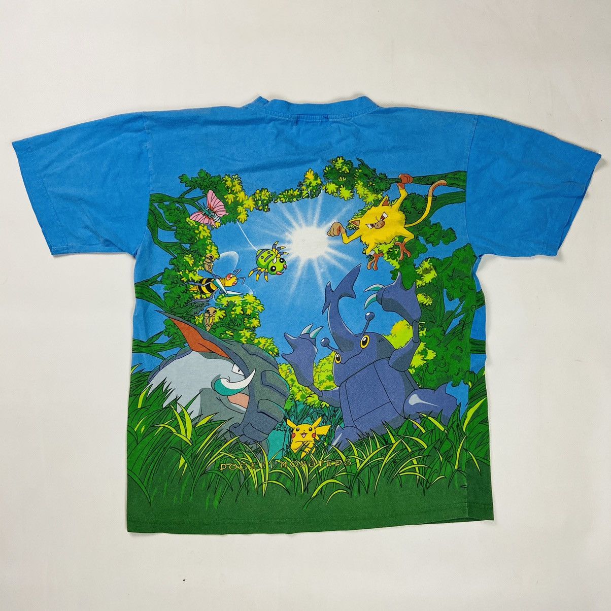 Anime 1990s VERY RARE ALL OVER PRINTED POKEMON TEE Size US M / EU 48-50 / 2 - 2 Thumbnail