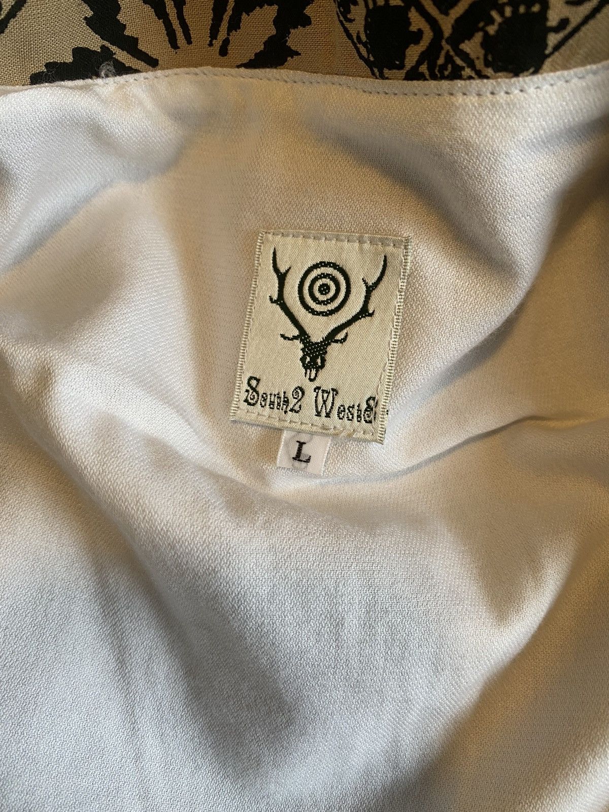 South2 West8 Pen Jacket - Navy Printed Flannel / Batik Size L Size US L / EU 52-54 / 3 - 4 Thumbnail