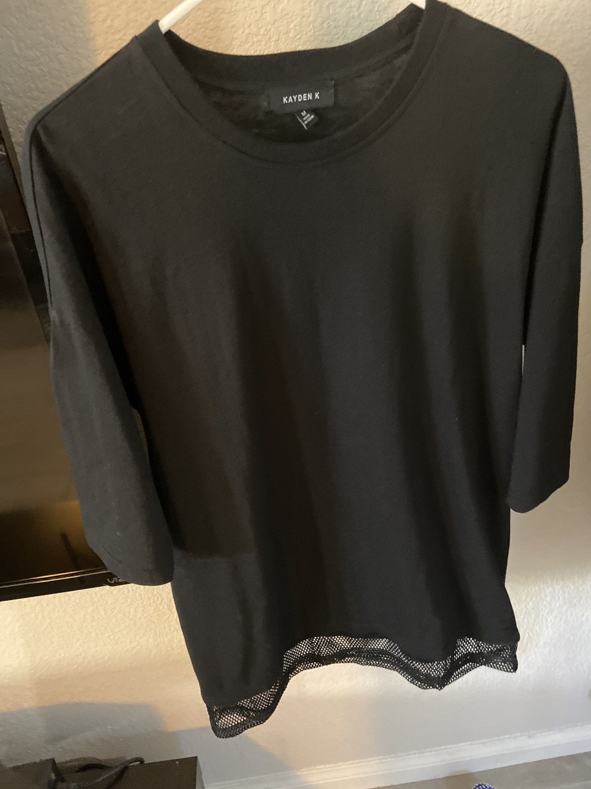 Kayden K Kayden K 3/4 Sleeve Mesh Bottom TShirt | Grailed