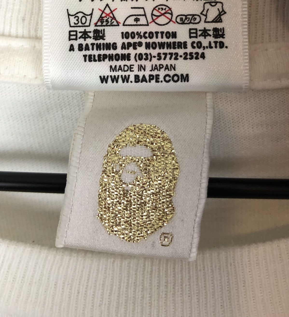 Bape 🔥FREE SHIPPING! Bape Logo Tee 100% Authentic Size US L / EU 52-54 / 3 - 6 Thumbnail