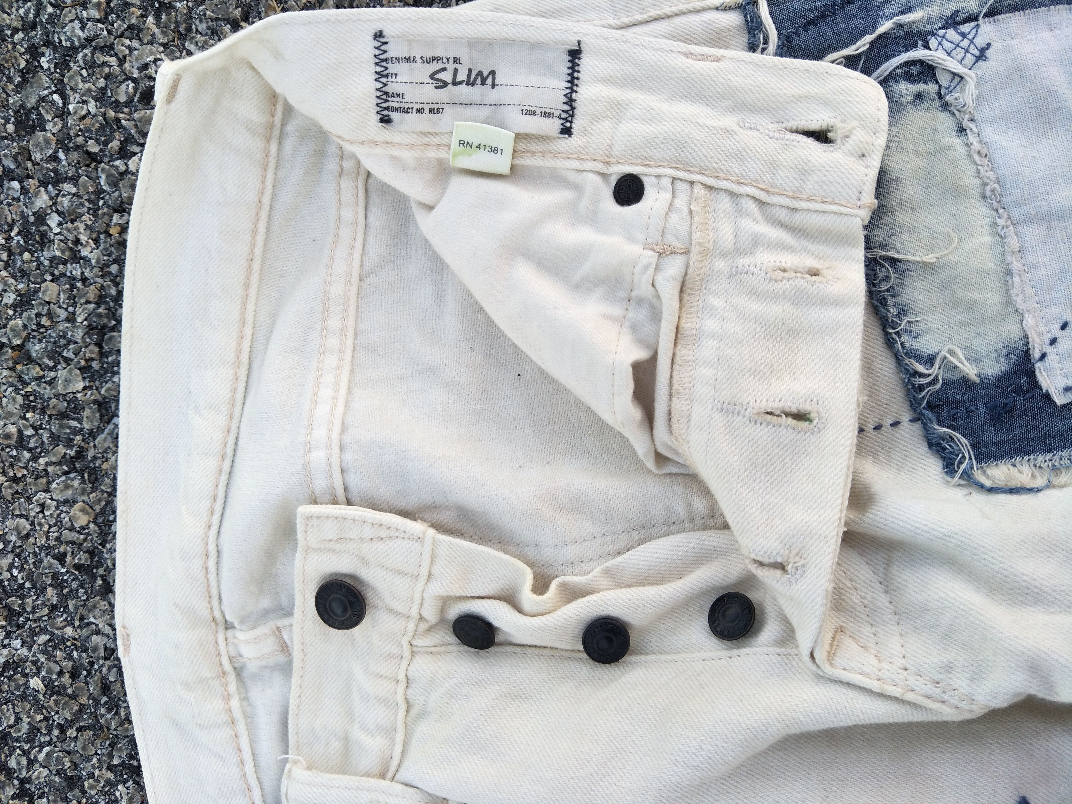 Denim & Supply Ralph Lauren Ralph Lauren Slim Fit Shashiko Boro Kapital Inspired Size US 29 - 10 Thumbnail