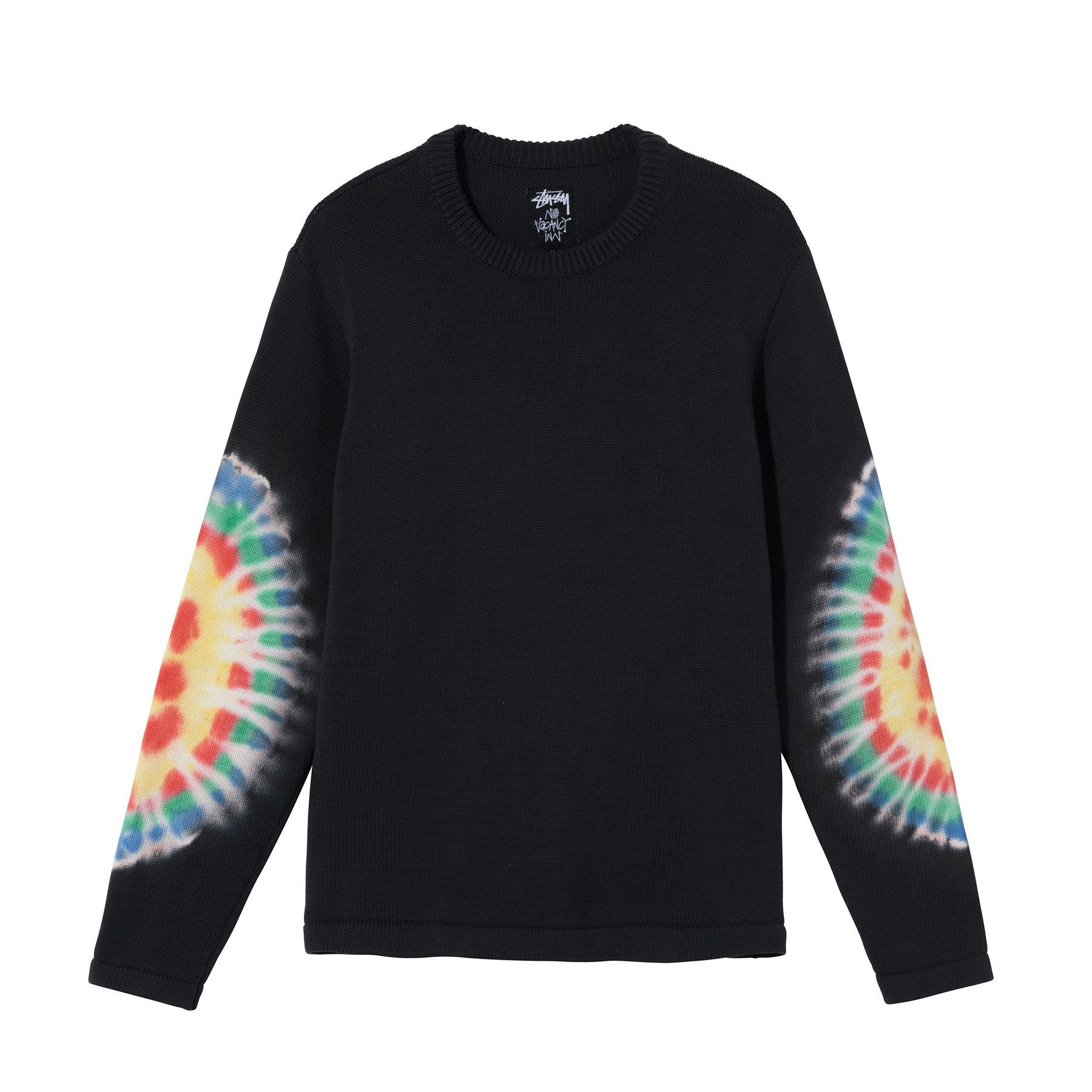 Stussy Stussy No Vacancy Inn Tie Dye Sleeve Knit Sweater NVI | Grailed