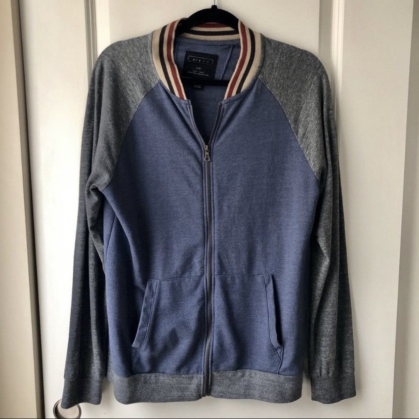 Forever 21 Bomber Uomo Varsity-Striped, Talpa, Small