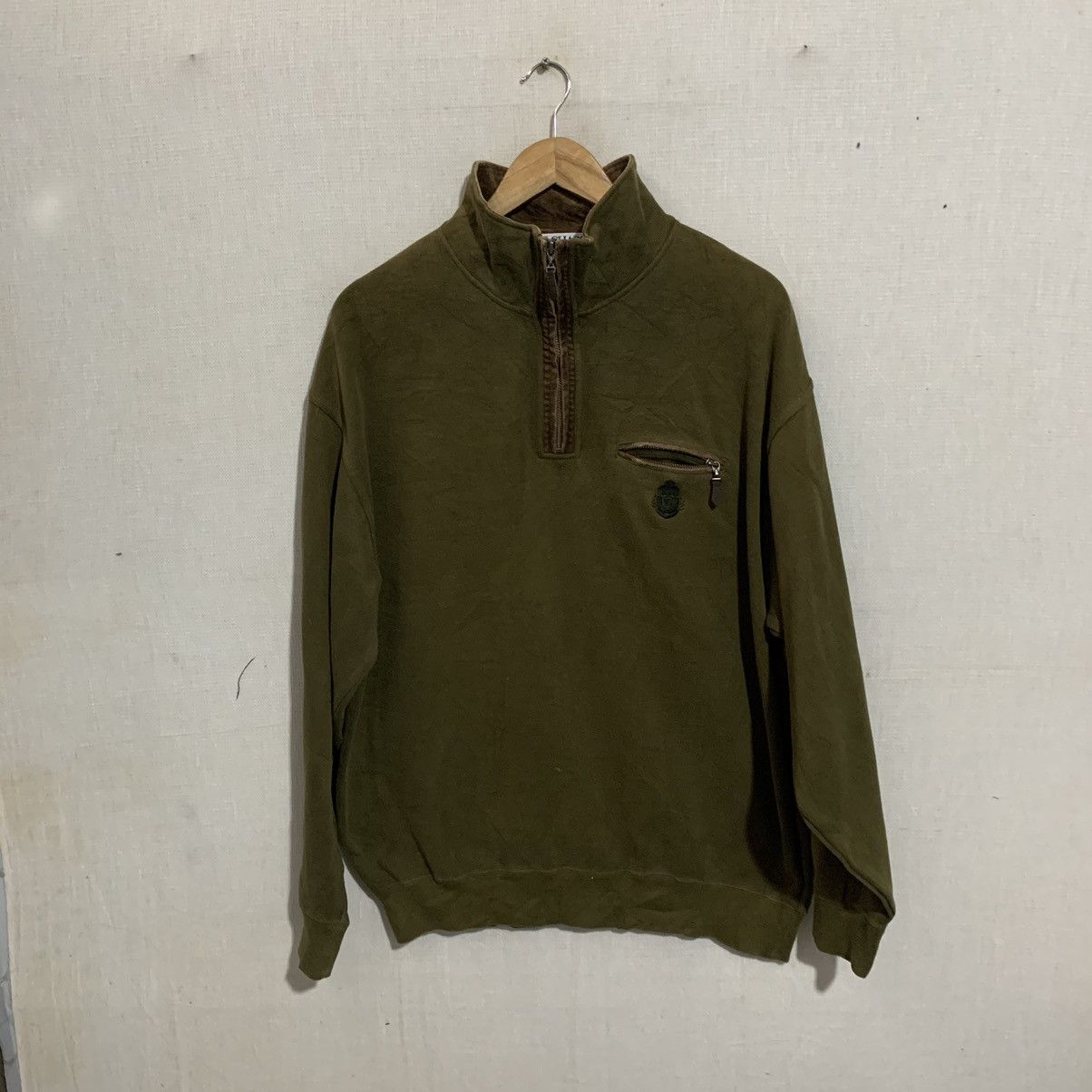 Sweatshirt half zip chaps Ralph Lauren single pocket