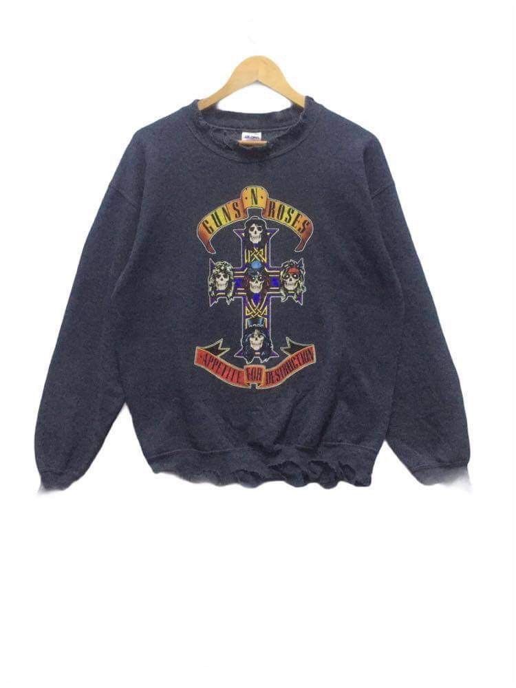 Band Tees Vintage Guns N Roses sweatshirt 1990 style Travis Scott Size US M / EU 48-50 / 2 - 1 Thumbnail