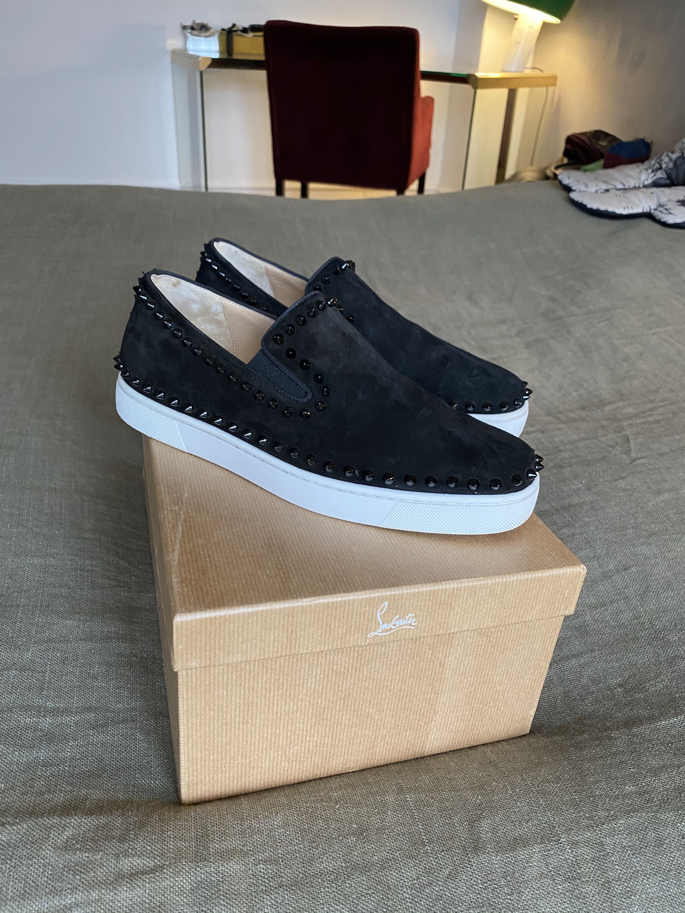 Christian Louboutin Pik Boat Veou Velour Size US 9 / EU 42 - 1 Thumbnail