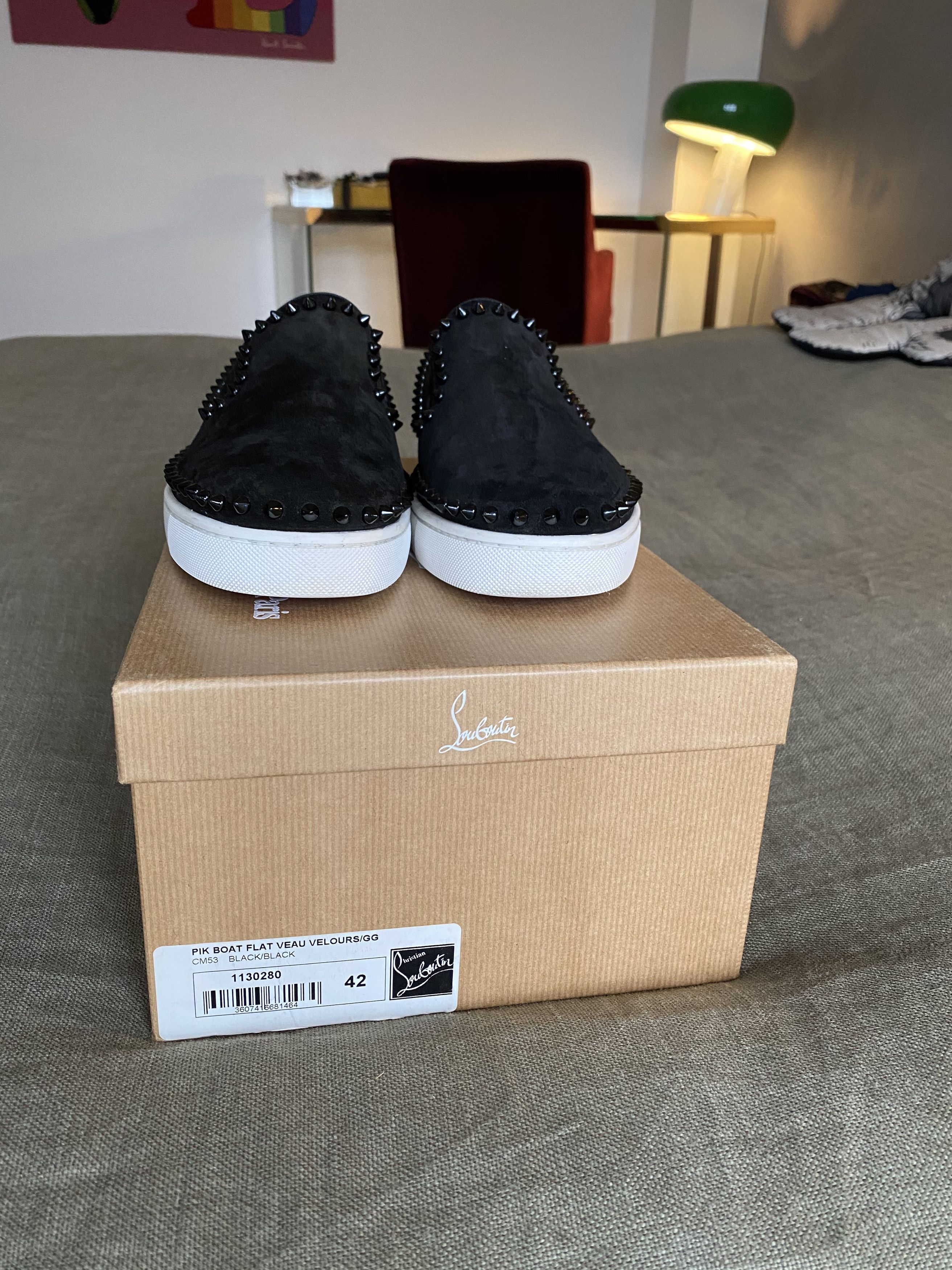 Christian Louboutin Pik Boat Veou Velour Size US 9 / EU 42 - 4 Thumbnail