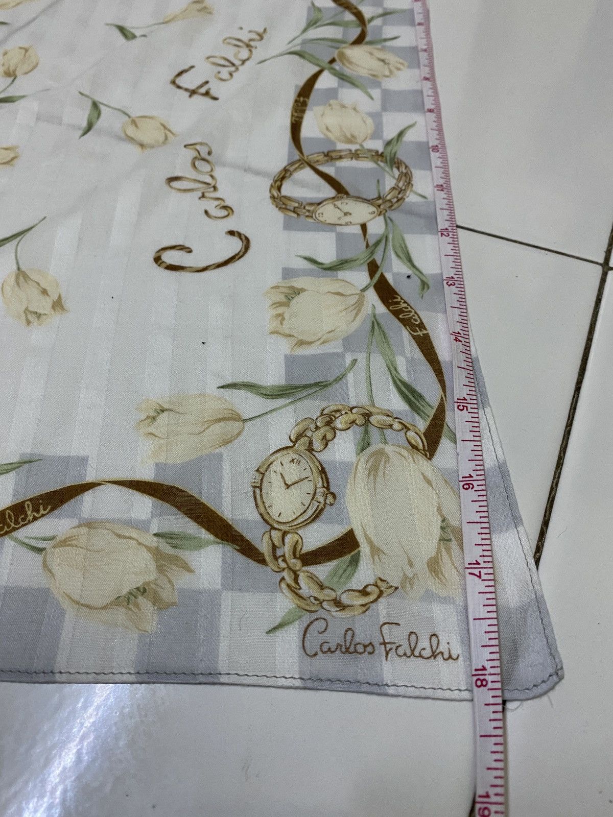 Designer × Vintage Carlos Falchi Small Pocket Scarf Size ONE SIZE - 5 Thumbnail