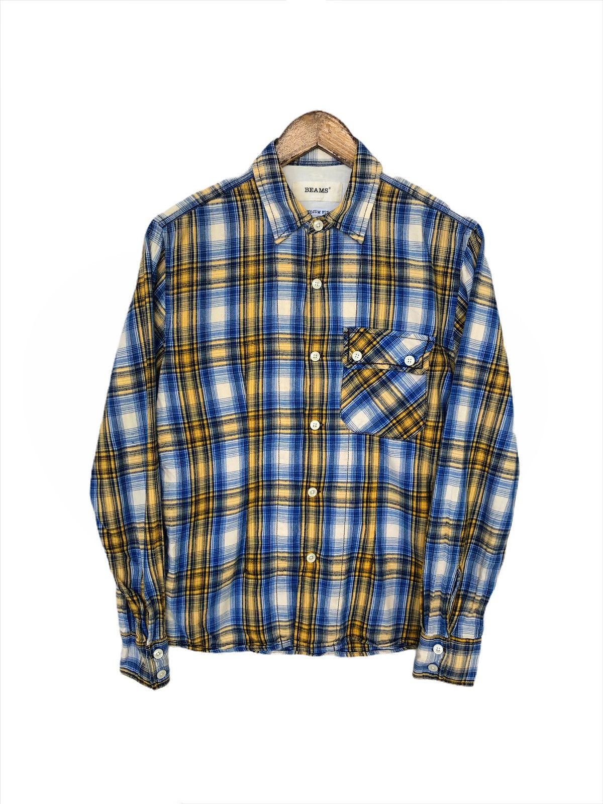 BEAMS 🇯🇵 Beauty Check Single Pocket Flannel Shirt