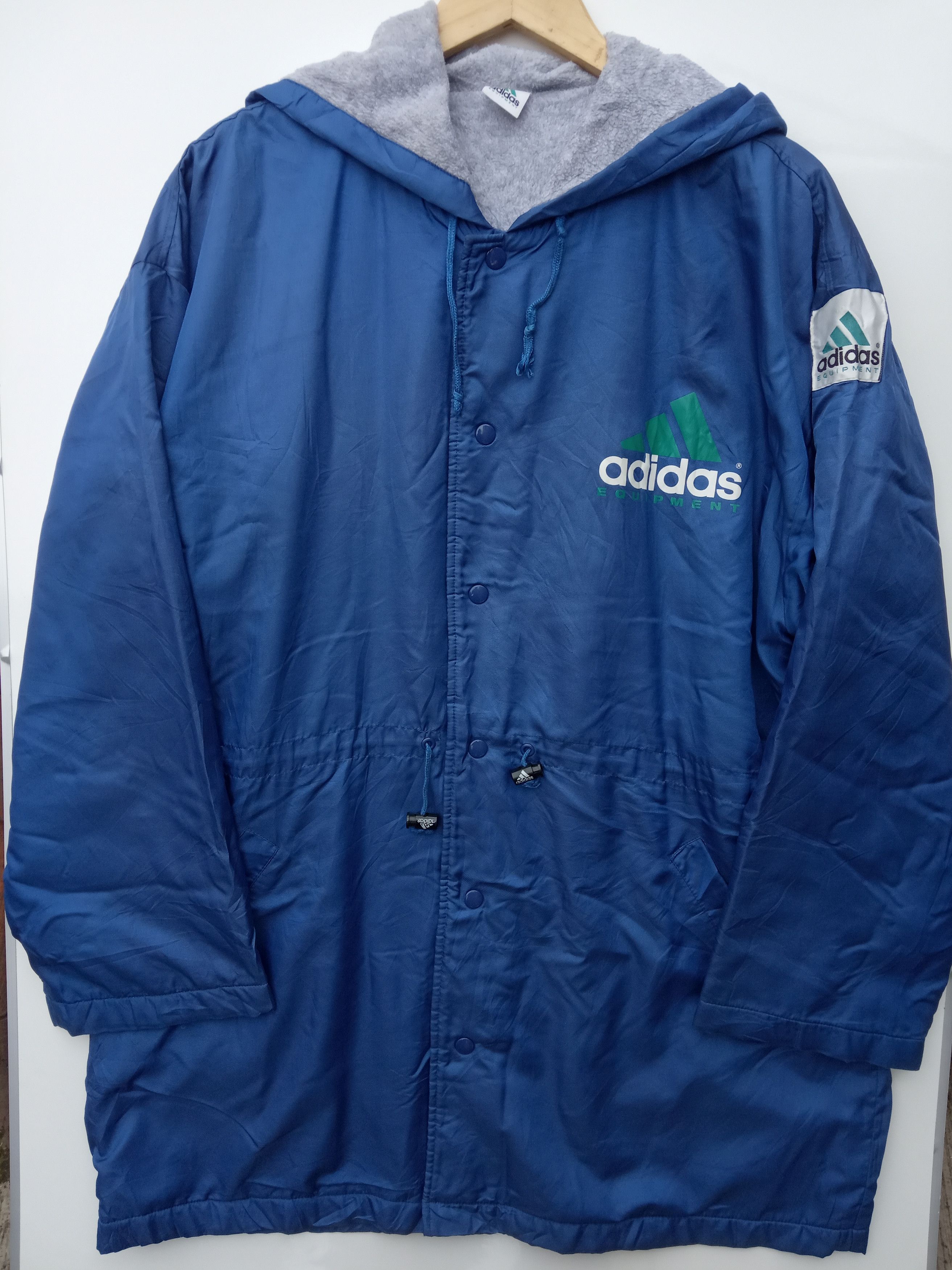 Vintage ADIDAS EQUIPMENT 3 Stripes Side Sportswear Long Parka Coat Jacket main image 0