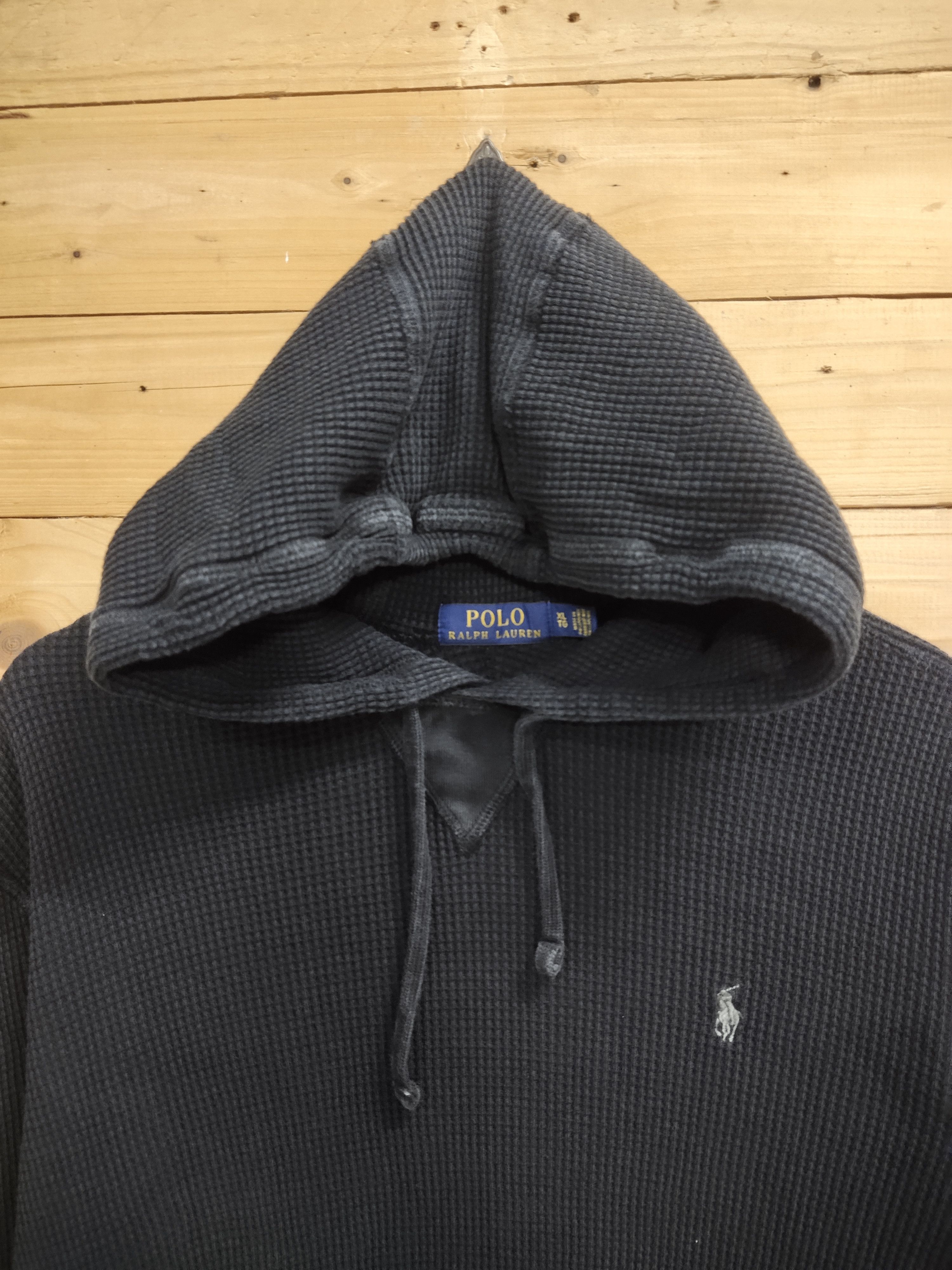 polo ralph lauren small pony thermal hoodie sweatshirt