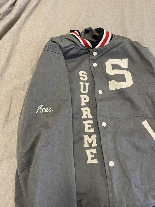 Supreme Supreme Aces Varsity Baseball Jacket XL SS09 | Grailed