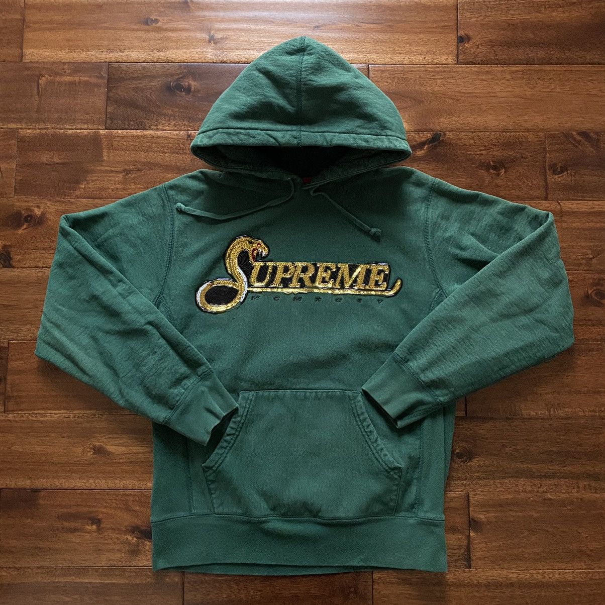 Supreme Sequin Viper Hooded sweatshirt | Grailed