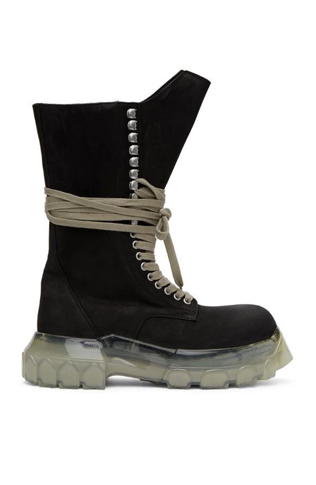 Rick Owens MEGA BOZO LACE UP TRACTOR BOOTS | Grailed