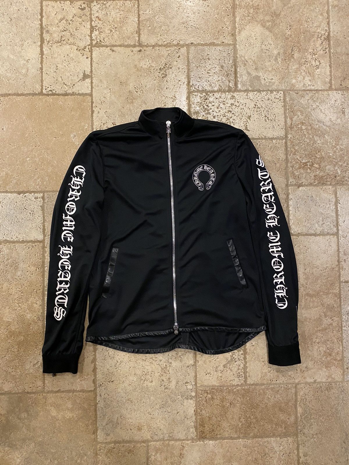Chrome Hearts Black Zip Up Track Jacket