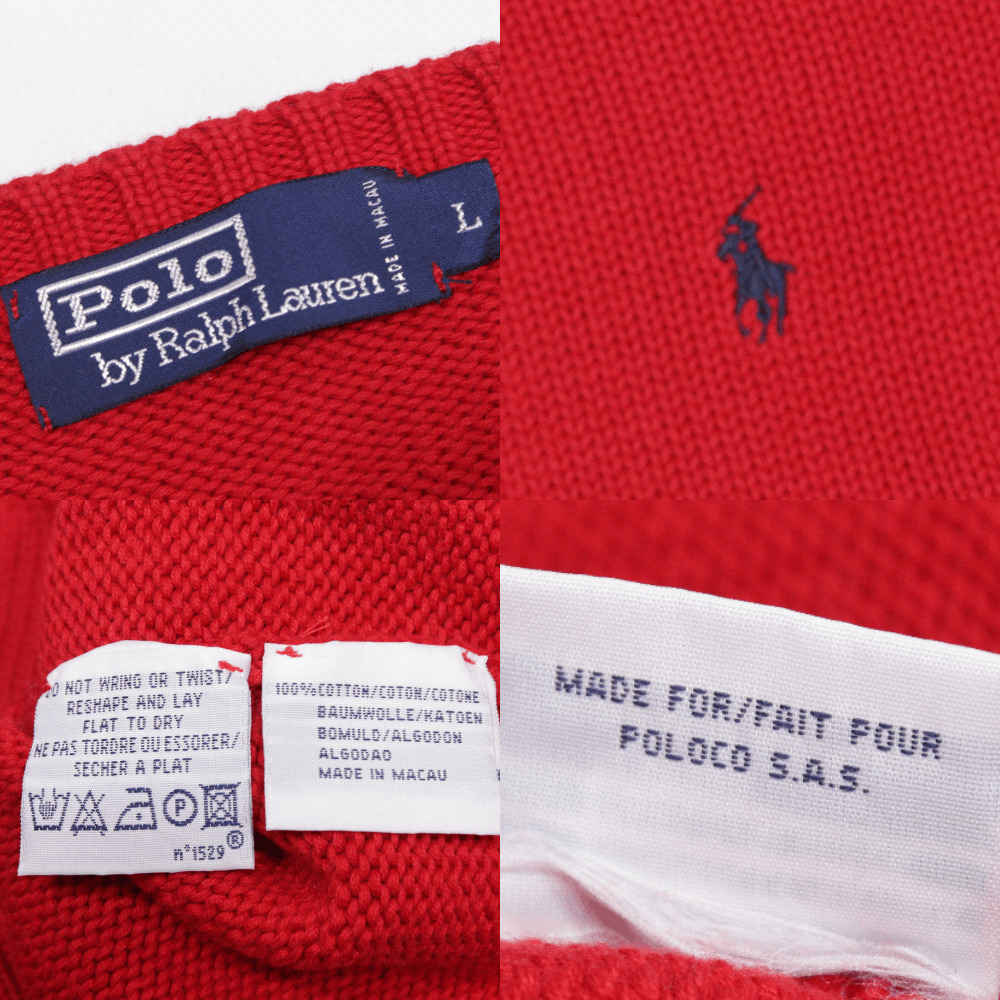 Polo Ralph Lauren 90S Logo Knit Crewneck Vintage Sweater Size US L / EU 52-54 / 3 - 9 Thumbnail