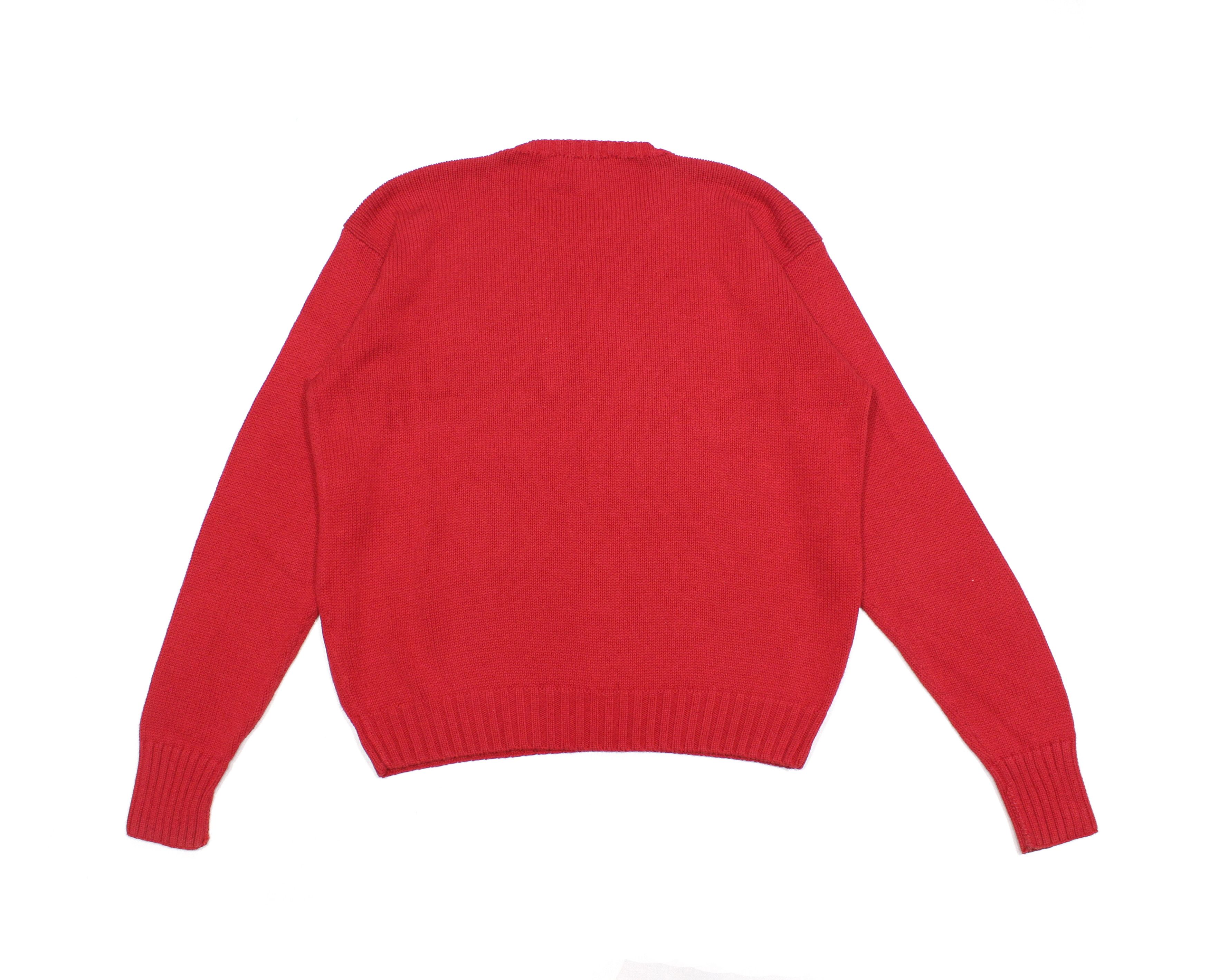 Polo Ralph Lauren 90S Logo Knit Crewneck Vintage Sweater Size US L / EU 52-54 / 3 - 2 Thumbnail