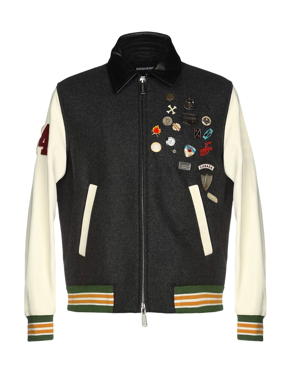 Dsquared2 Dsquared2 Varsity Bomber with leather sleeves and