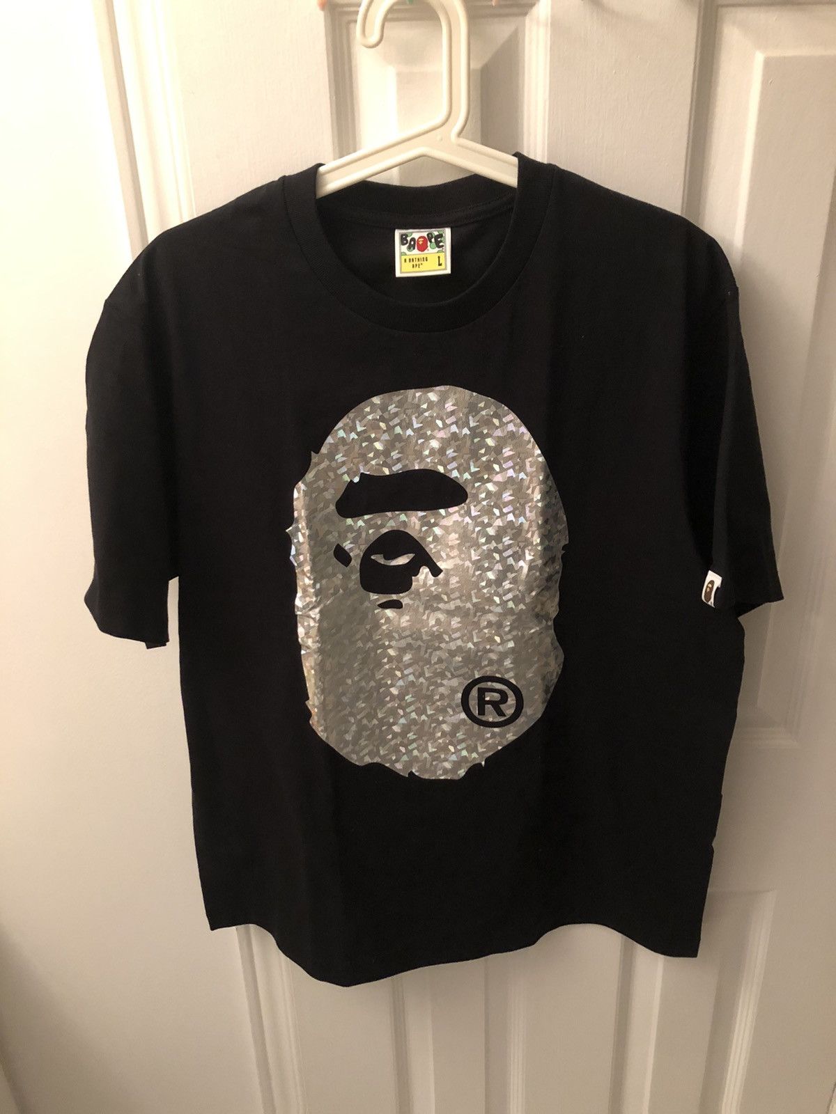Bape Glitter Big Ape Head Tee Size US L / EU 52-54 / 3 - 1 Thumbnail