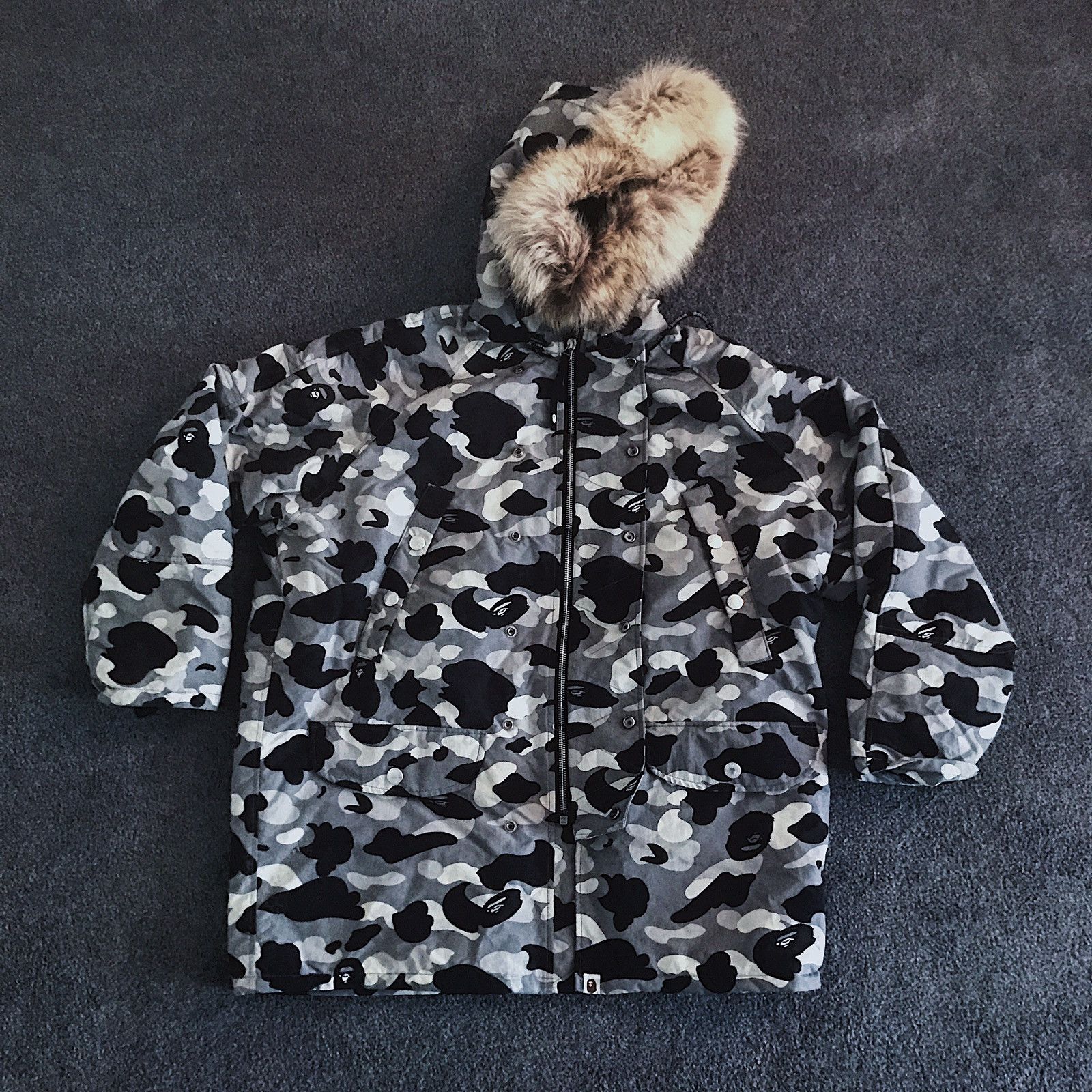 Bape fur hoodie best sale