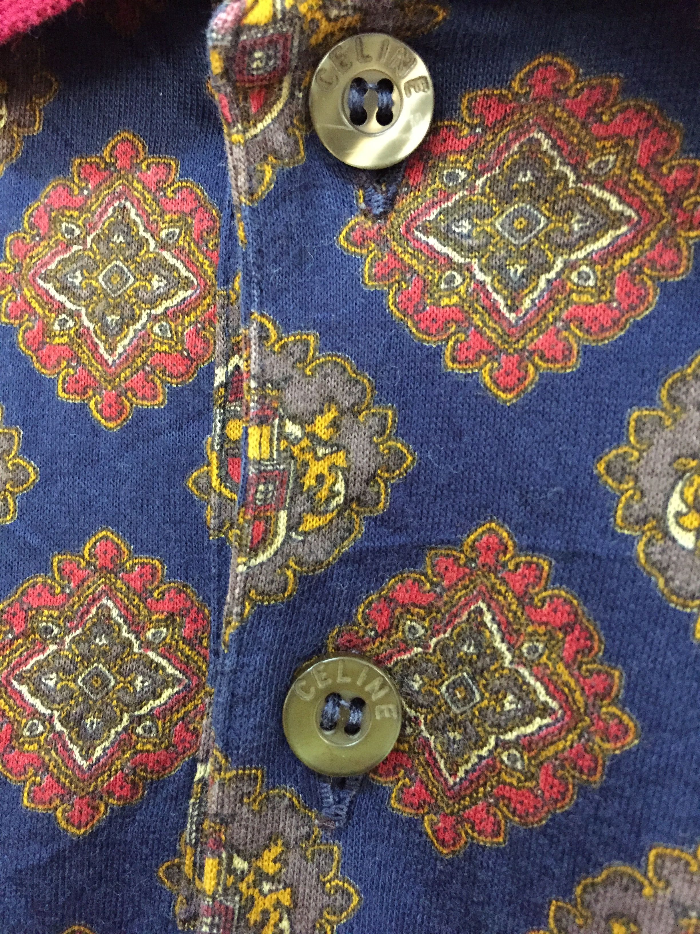 Celine 80's CELINE Paris Full Print classic logo polo Size US M / EU 48-50 / 2 - 5 Thumbnail