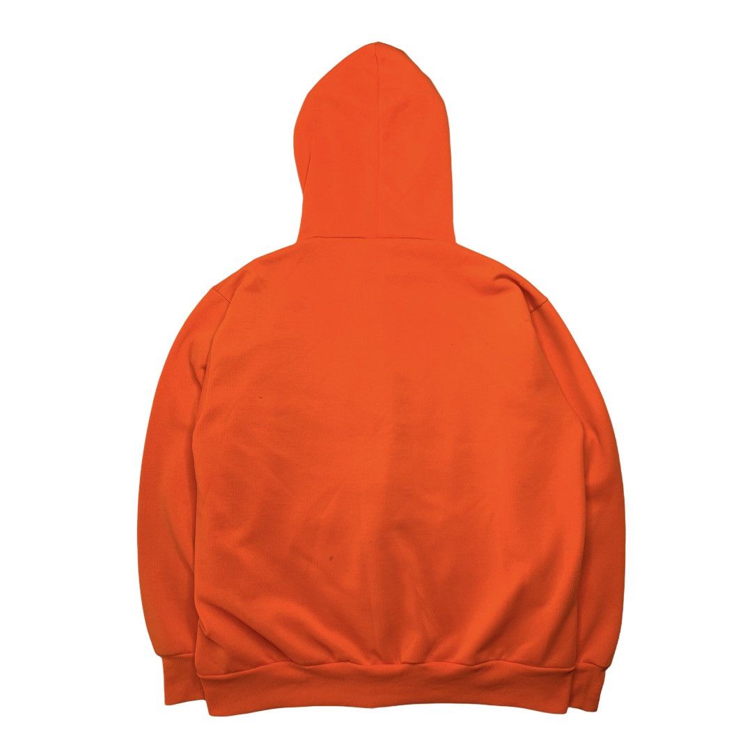 Vintage 70s Blank Thermal Lined Orange Zip Up Hoodie Size US L / EU 52-54 / 3 - 2 Thumbnail
