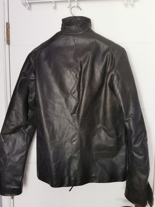 Deepti NWT Closed Crash Seam Cordovan Leather Jacket | Grailed