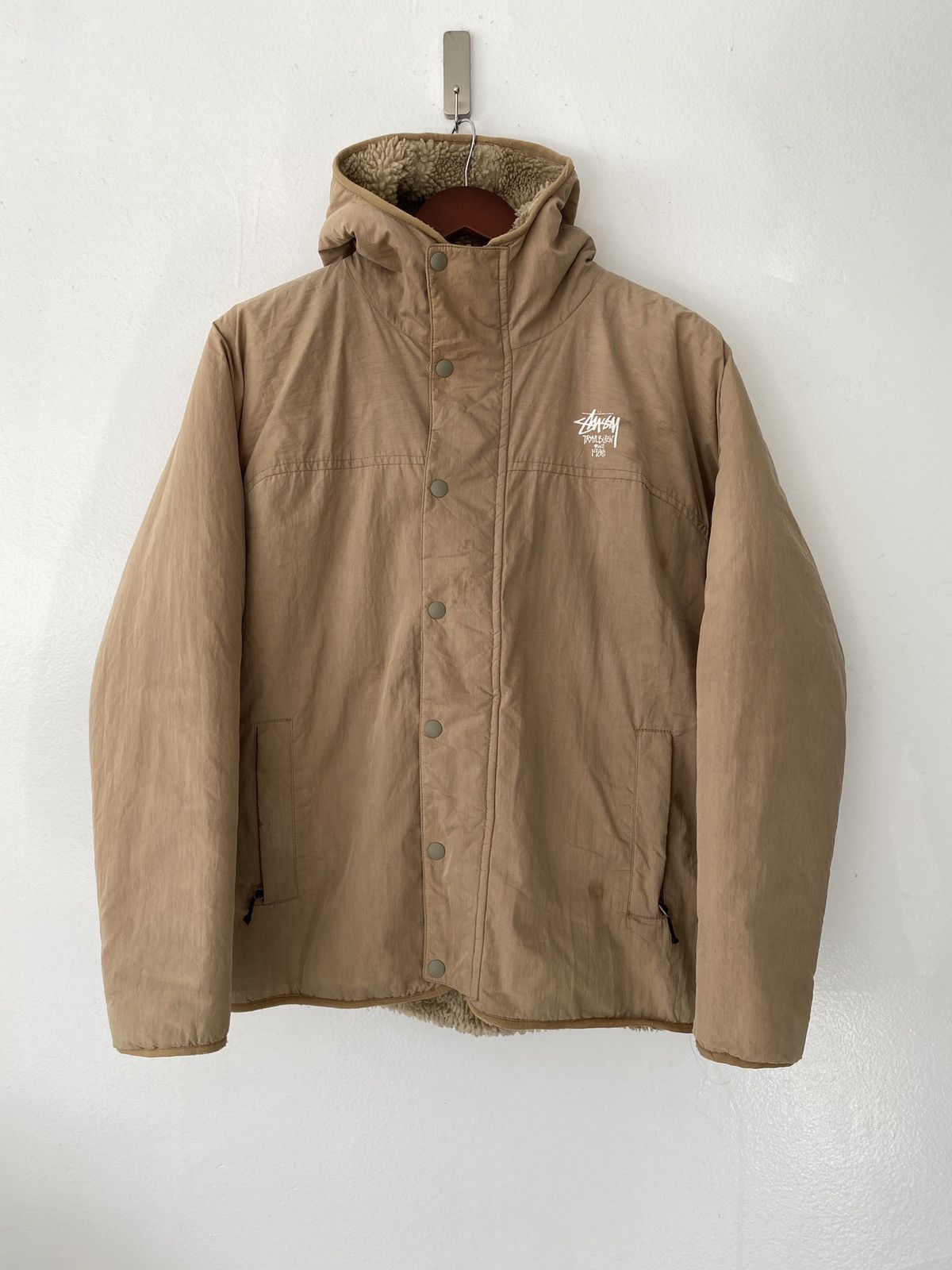Stussy Stussy Rhythm Hoodie Deep Pile Reversible Sherpa Jacket Size US M / EU 48-50 / 2 - 3 Thumbnail