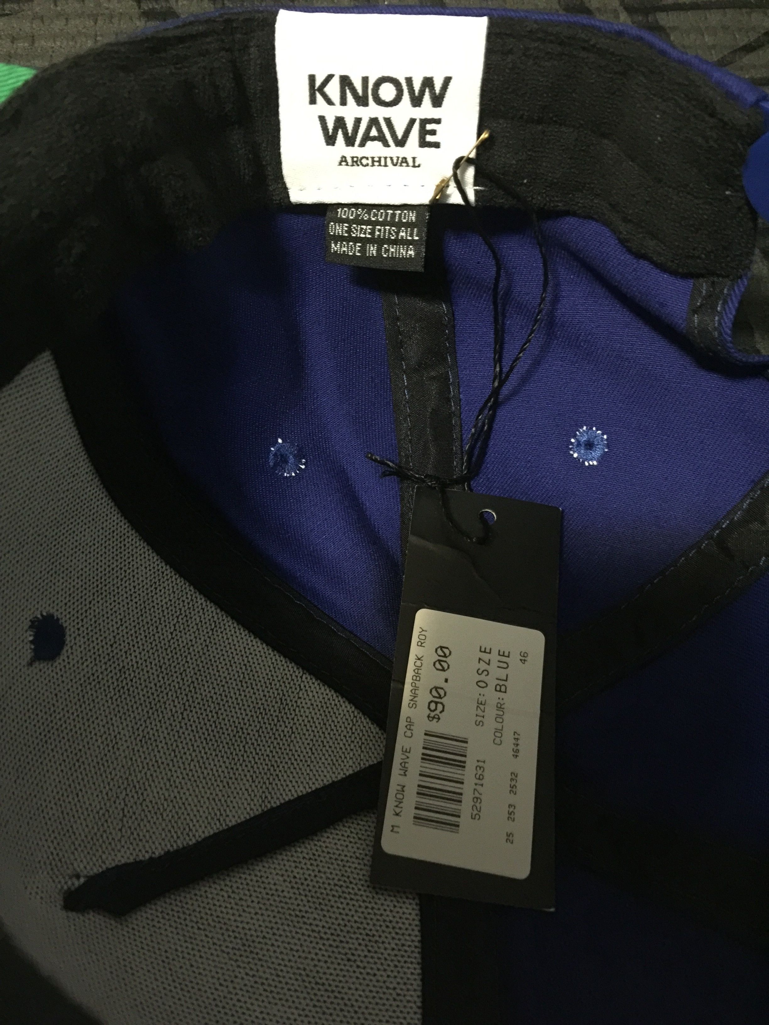 Know Wave Archival Logo Snapback Hat Cap 6 Panel Size ONE SIZE - 3 Thumbnail