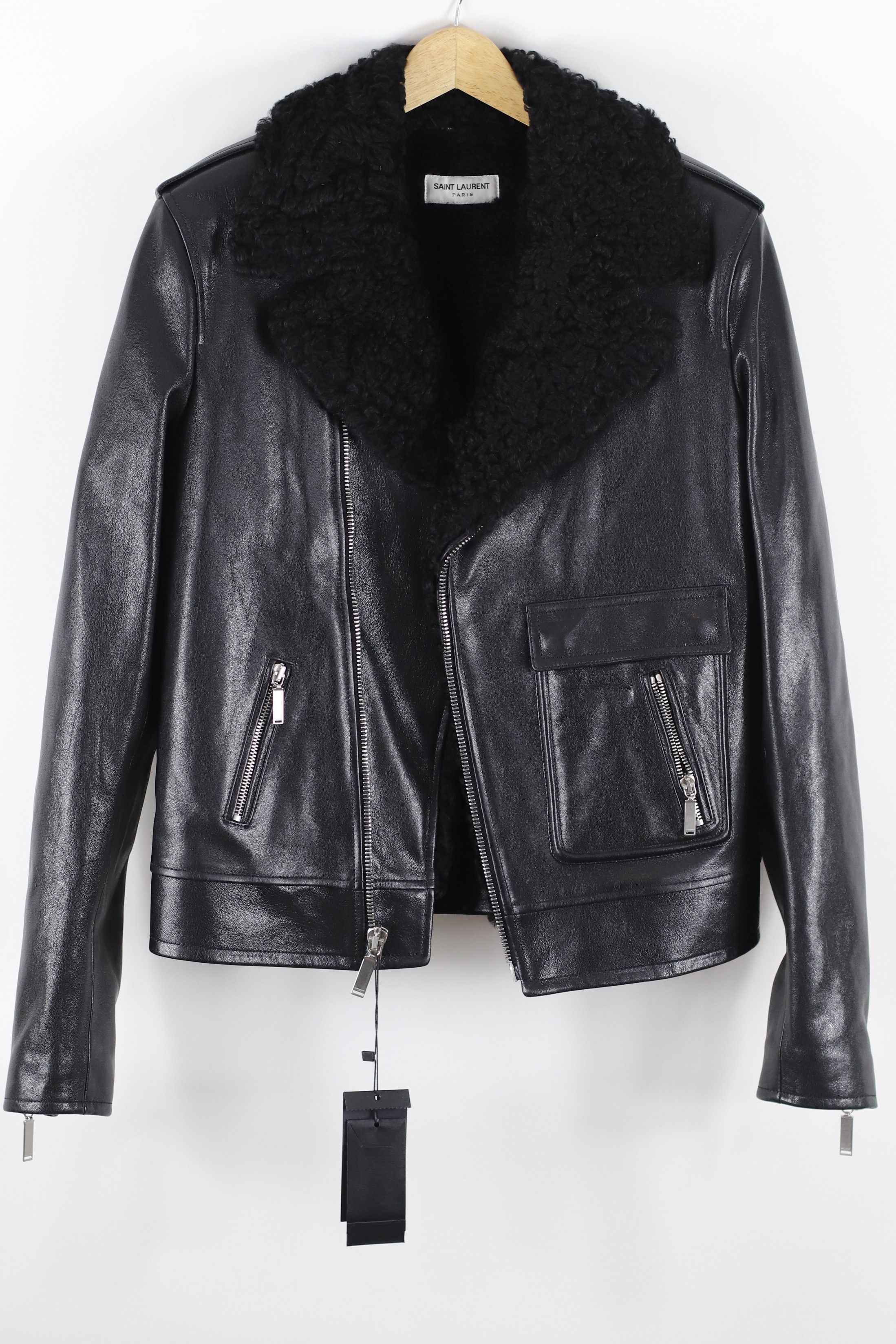 Saint Laurent Paris Shearling Leather Jacket Size US S / EU 44-46 / 1 - 1 Thumbnail