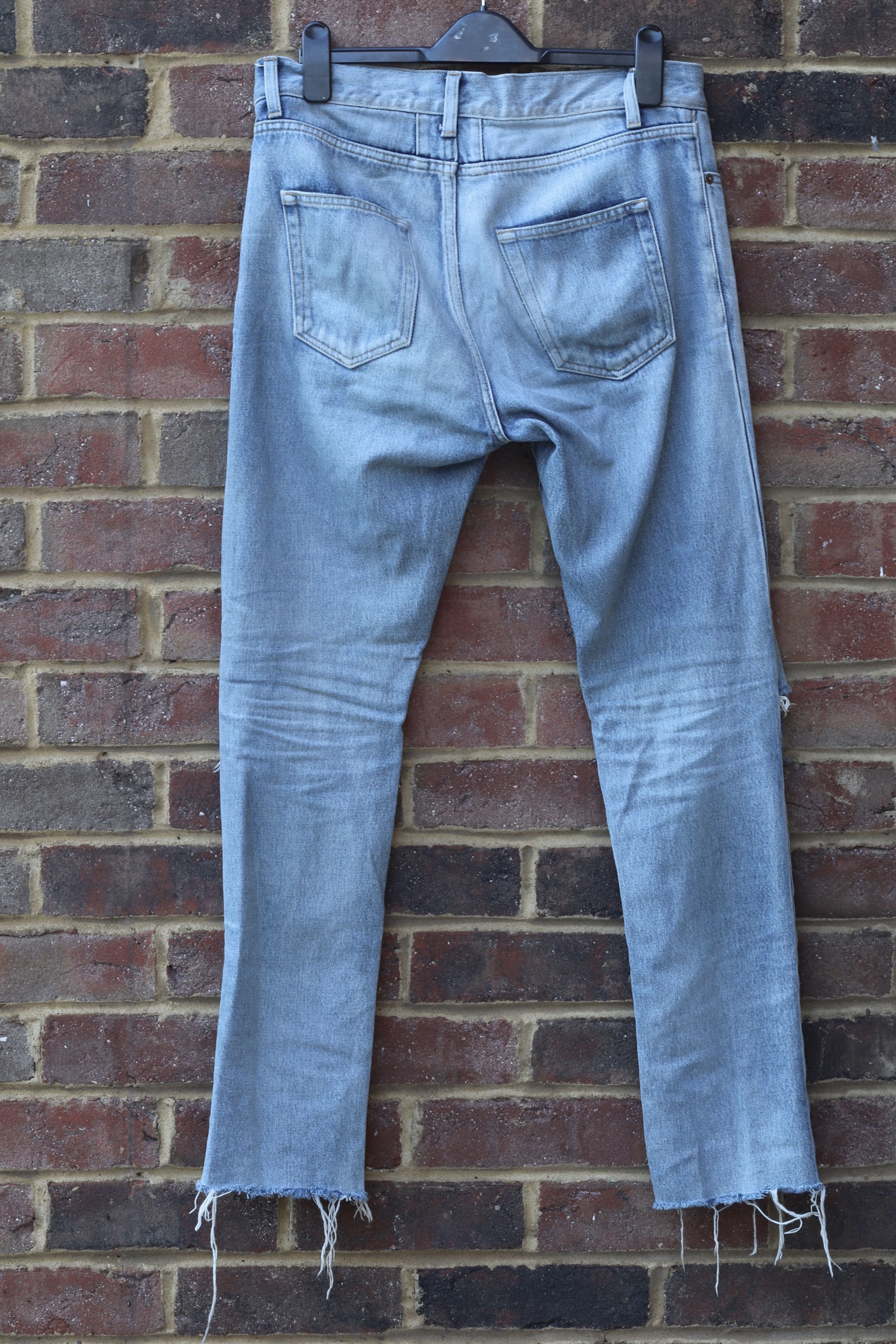 Saint Laurent Paris SS17 Blue Knee Slit Denim Size US 30 / EU 46 - 2 Thumbnail