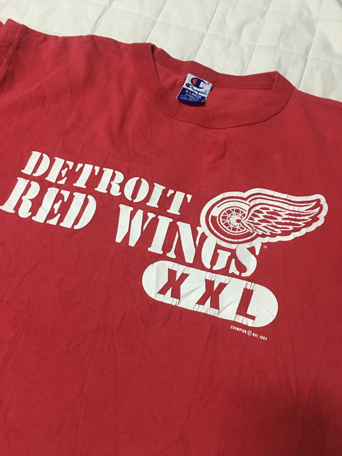 Tshirt vintage 90's NHL X Champion Detroit Red Wing