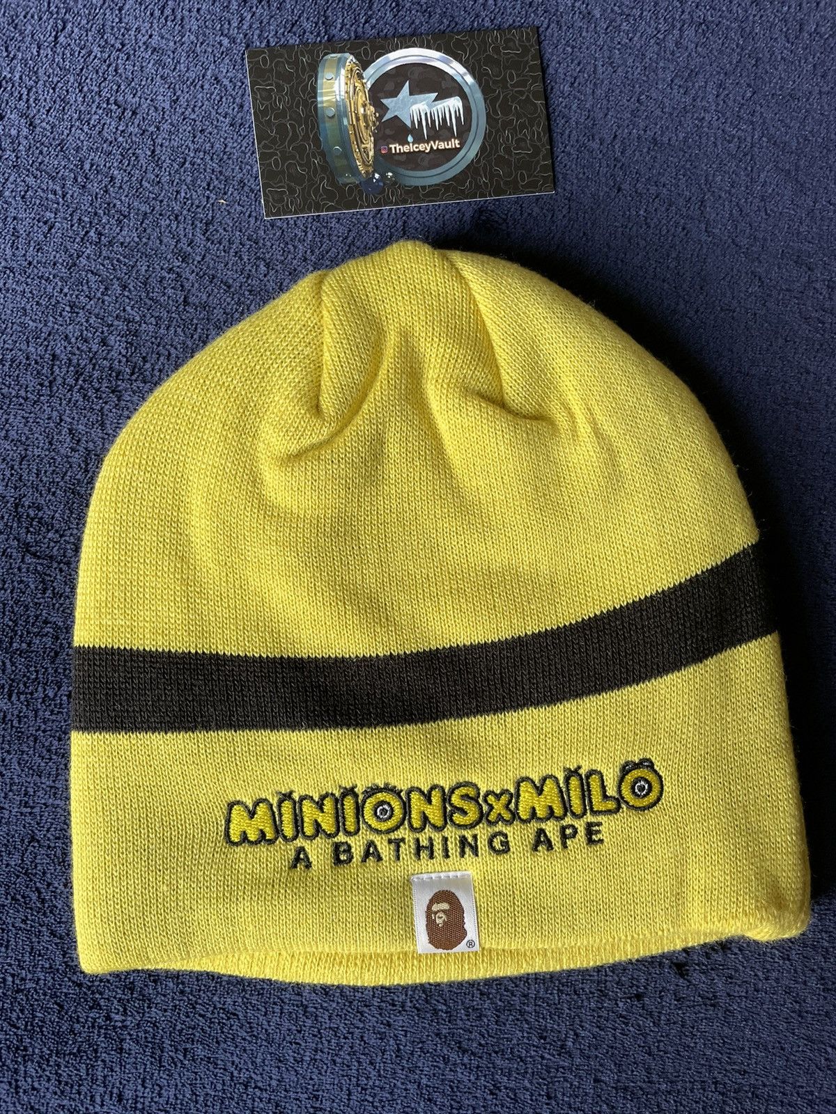 Bape NEW Bape x Minions Yellow Logo Beanie Size ONE SIZE - 2 Thumbnail