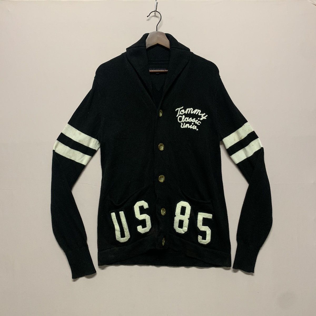 Tommy Hilfiger × Vintage Tommy Hilfinger Cardigan Spell Out Jacket Nice Design Size US M / EU 48-50 / 2 - 1 Thumbnail