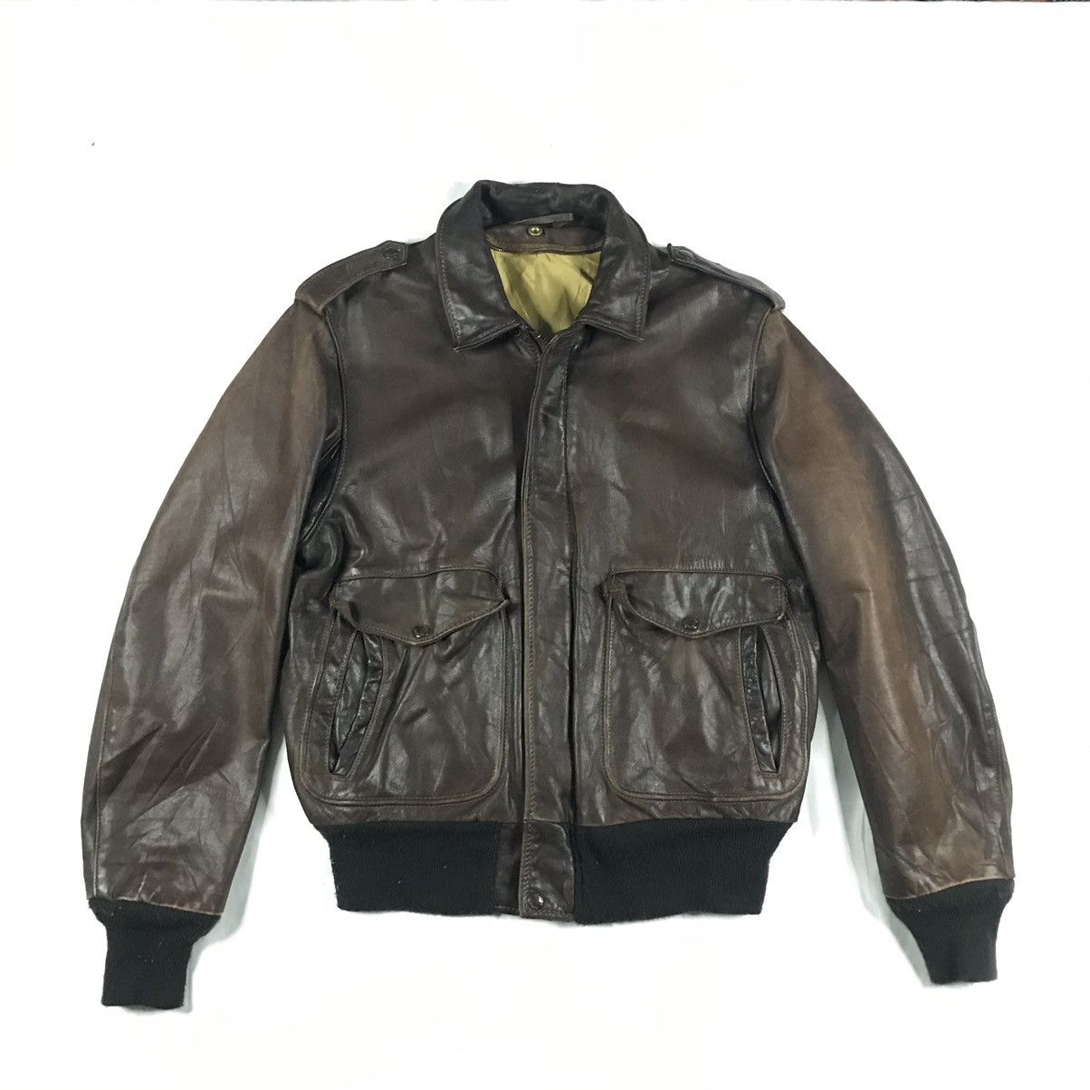 Vintage VINTAGE SCHOTT BROSS TYPE A-2 FLIGHT LEATHER JACKET SIZE 42 ...