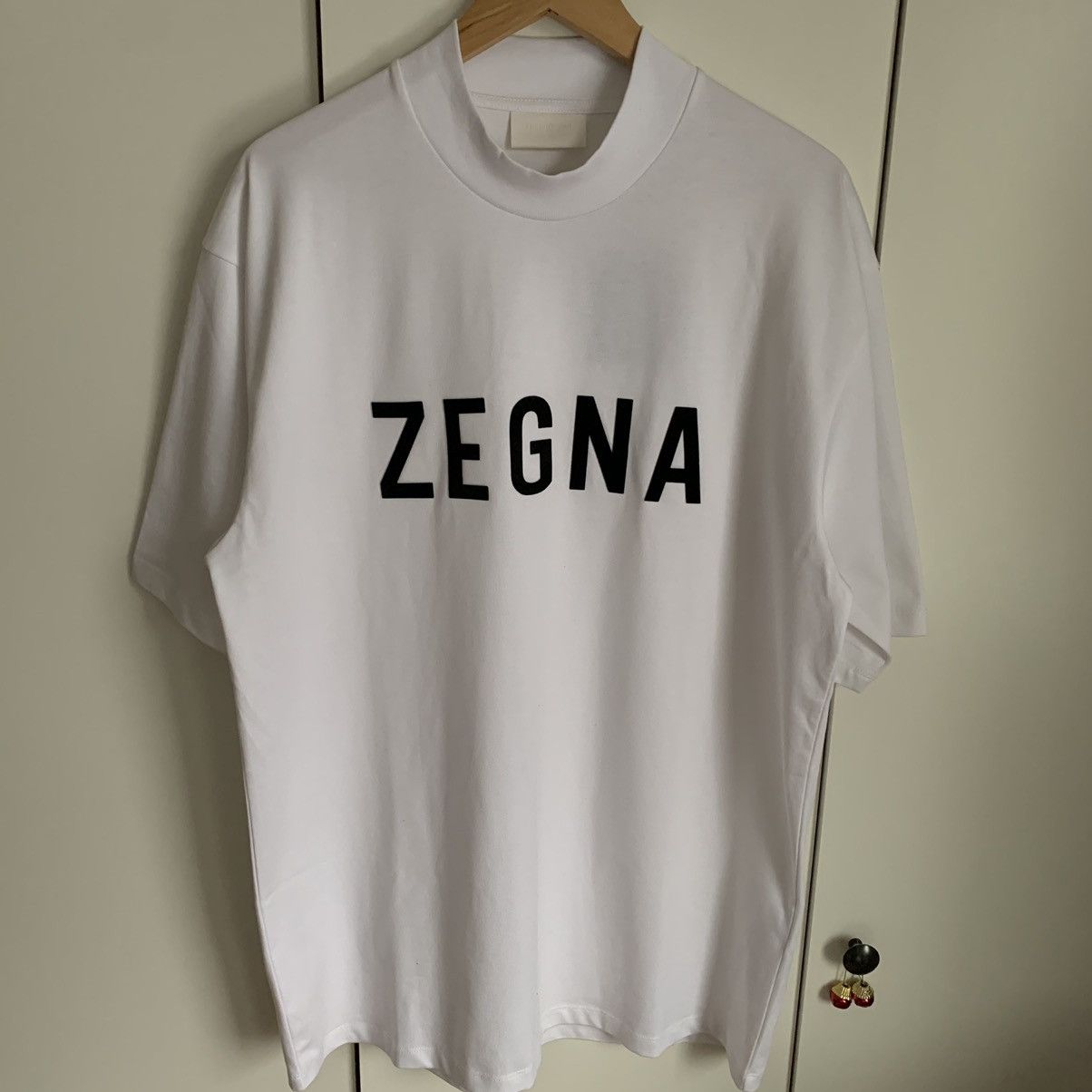 Zegna Off White Cotton T-Shirt