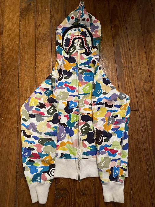 Rainbow cheap bape hoodie