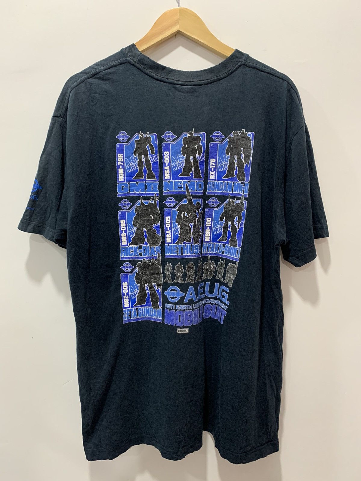 Vintage Distressed Gundam Earth United Government Tshirt