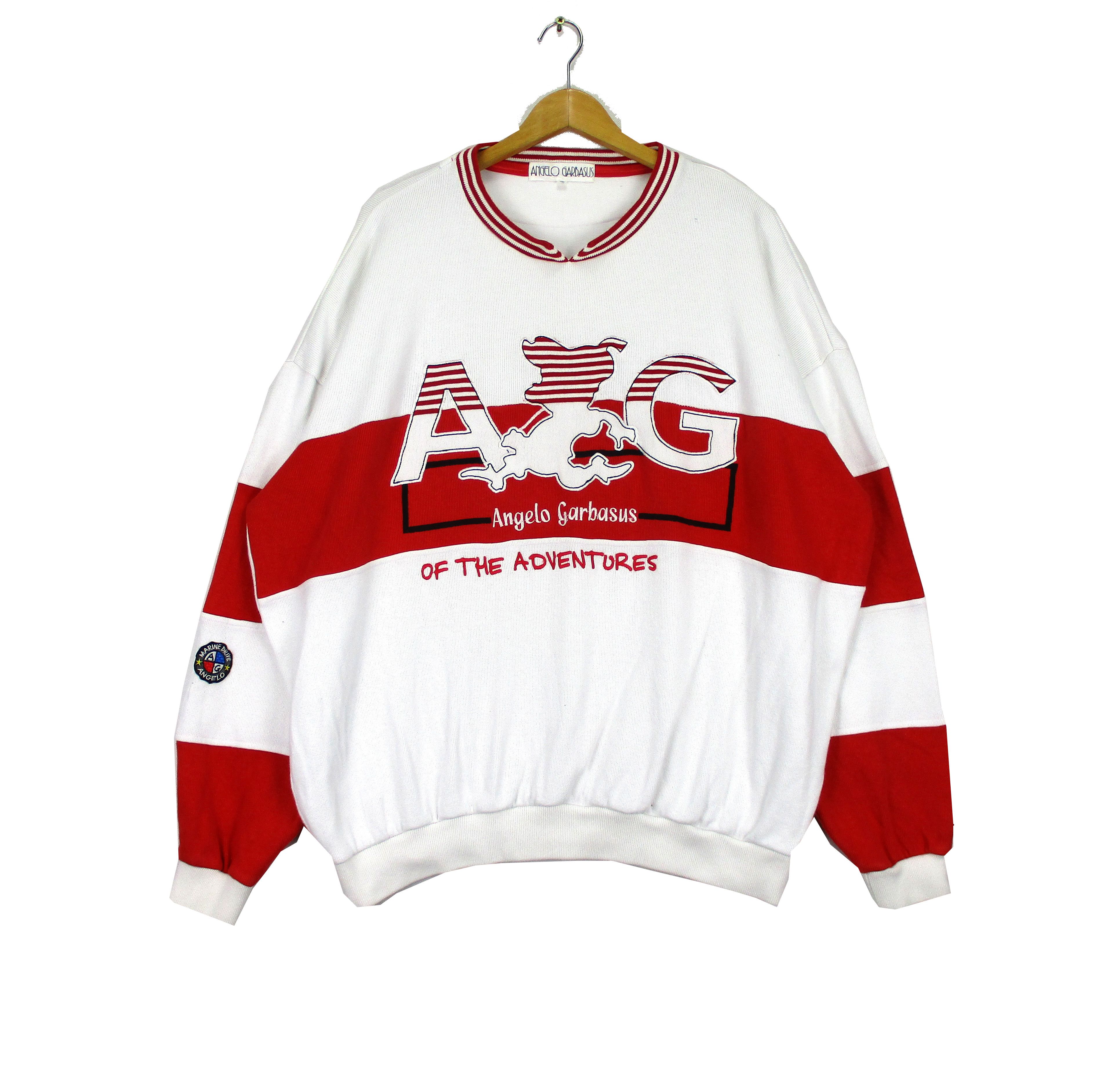 Vintage Angelo Garbasus Embroidery Big Logo Multicolor Sweatshirt
