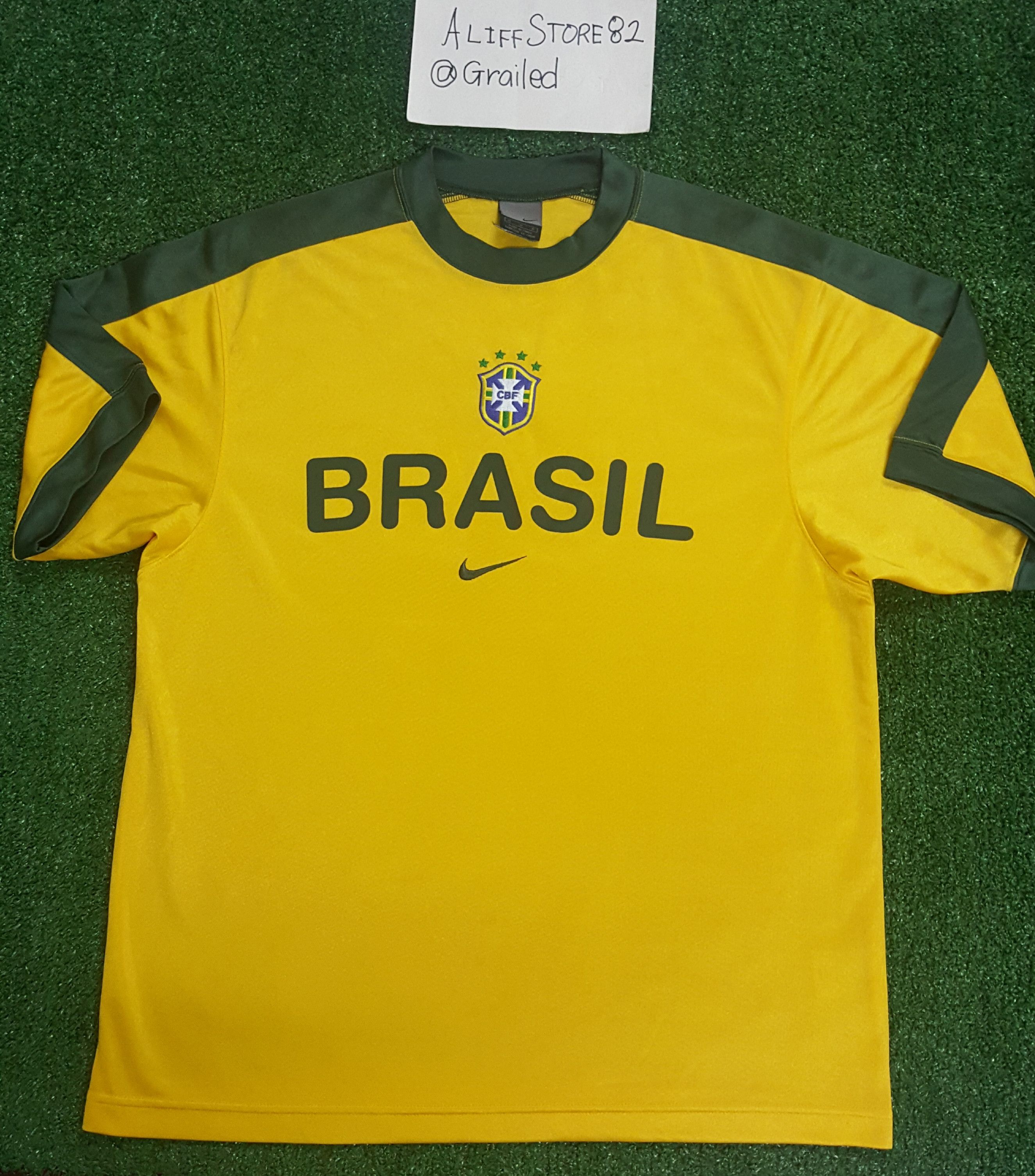 Nike Brazil 2002 WC Pre-Match Training Jersey Shirt Men's Sizes BNWT  Deadstock