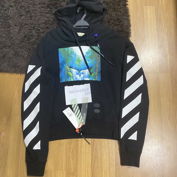 Off white hot sale hoodie waterfall