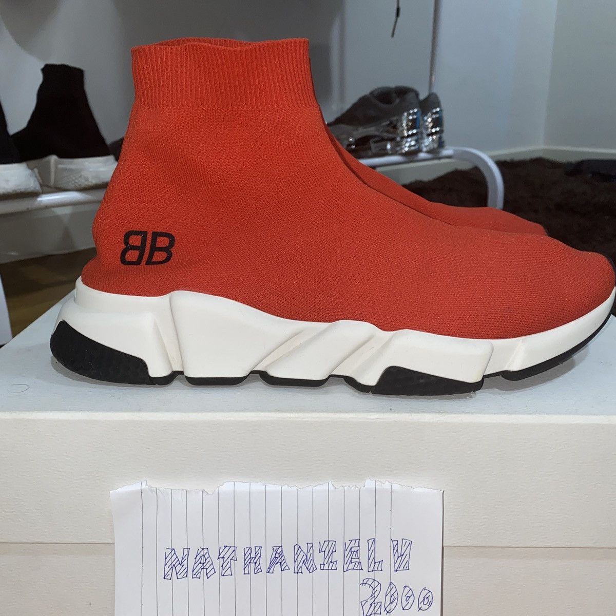 Balenciaga Balenciaga speed trainer maille rouge ITALIAN PAIR Grailed