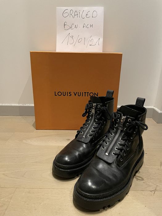 Louis Vuitton Men's Fragment Gambetta Boots Leather with Monogram