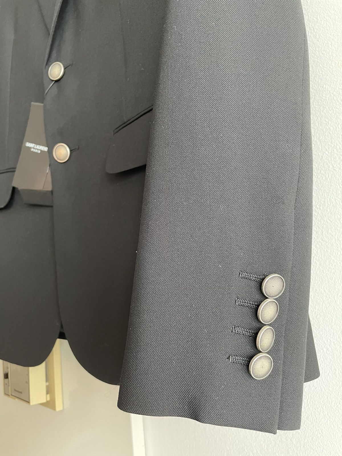 Saint Laurent Paris $3,000 Value Extremely Limited Gabardine Wool Runway Blazer Size 52R - 6 Thumbnail