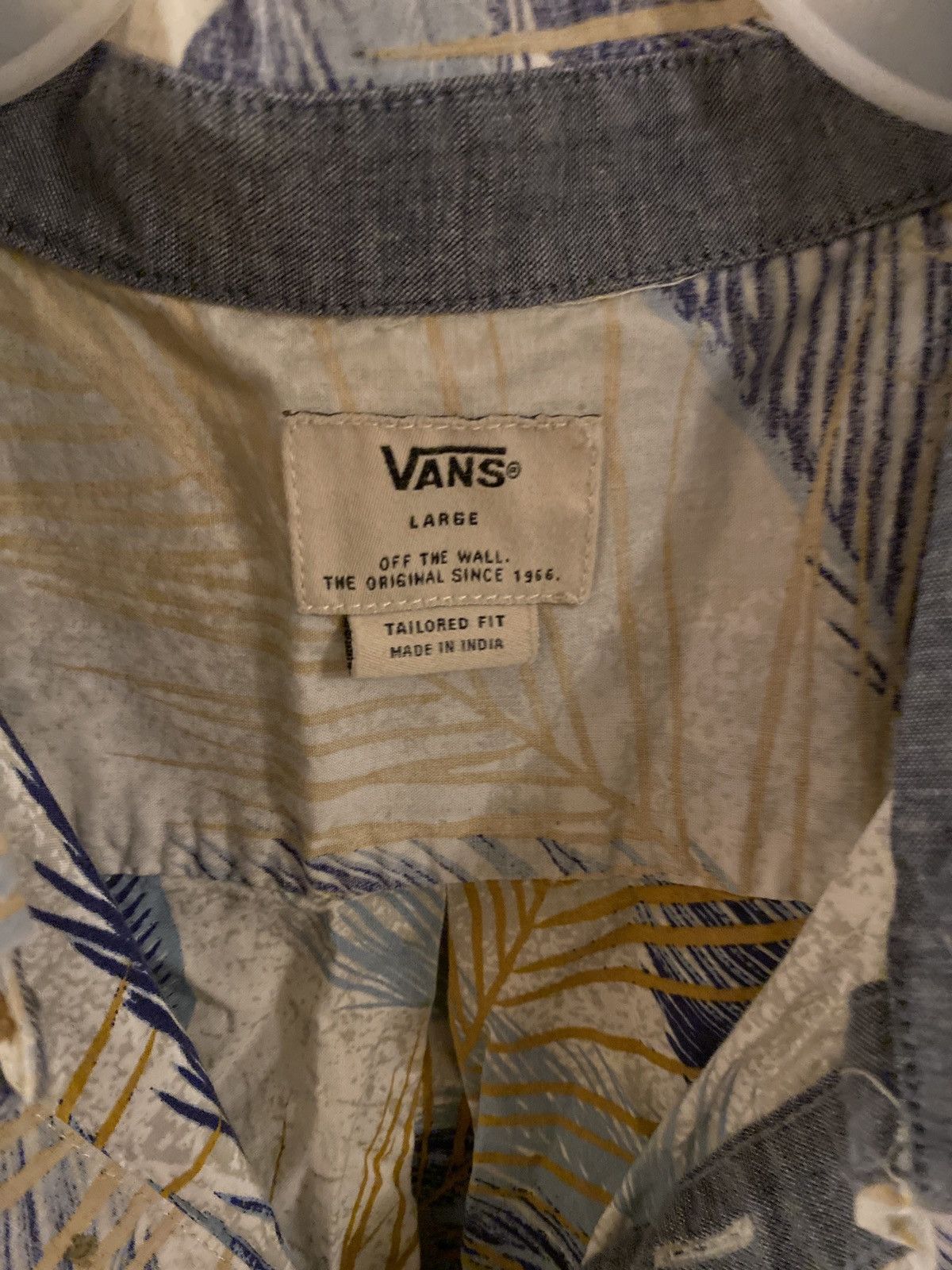 Vans Soft Blue Palm Trees Size US L / EU 52-54 / 3 - 3 Thumbnail