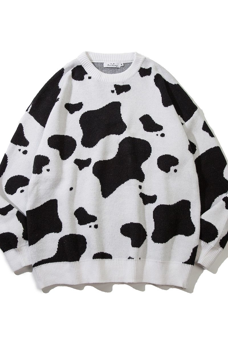 Cow pattern sweater Sweaters Knitwear