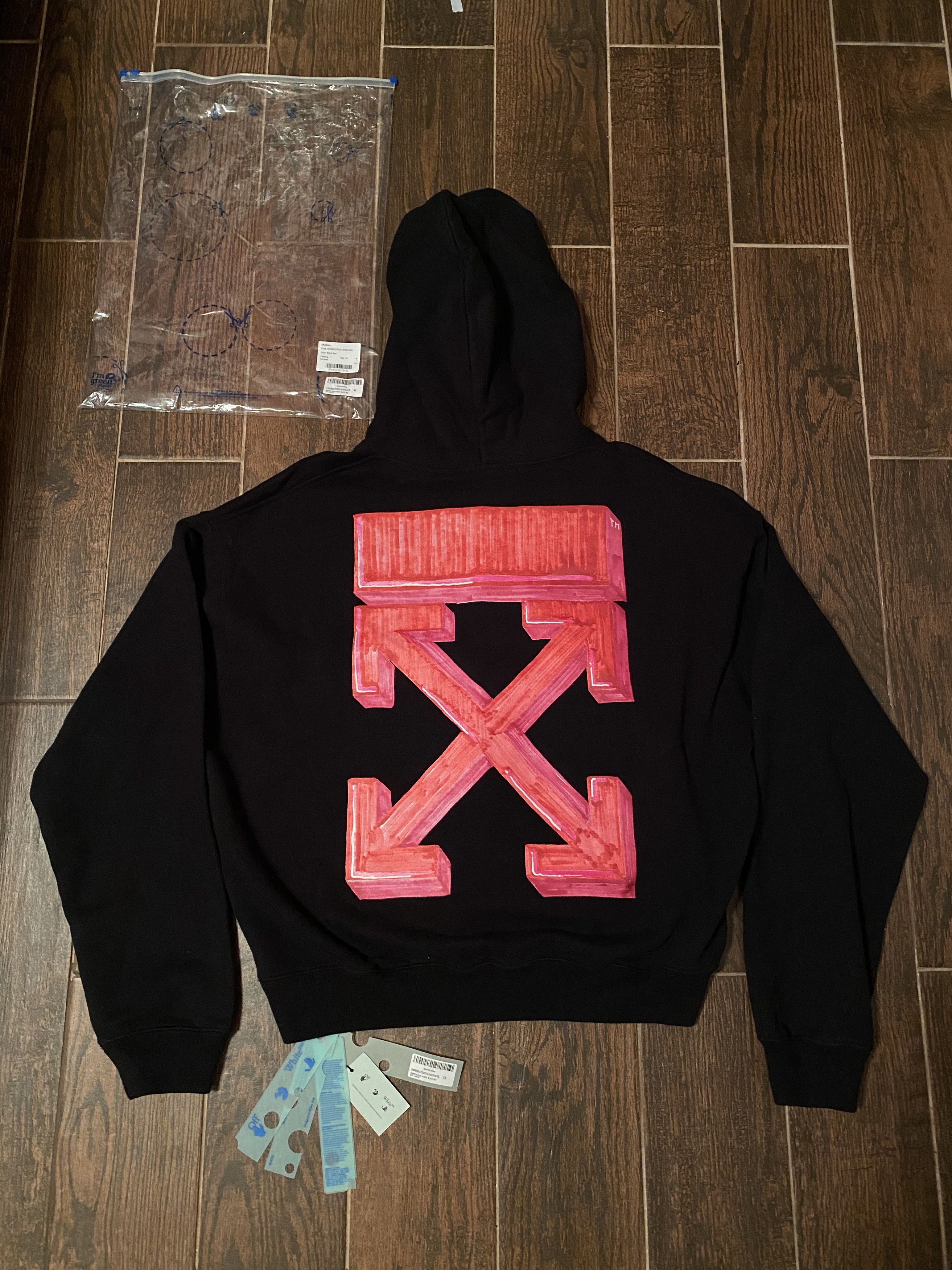 Off-White OFF-WHITE Marker Arrows Hoodie F/W20 – Black | Grailed